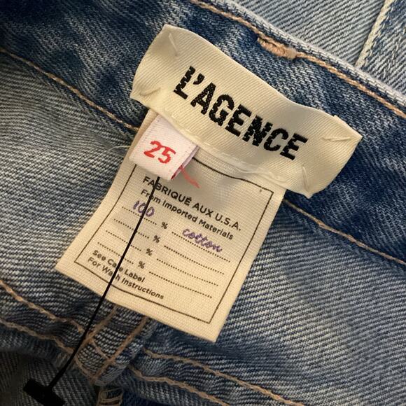 L’Agence Milana Slouchy Stovepipe Cropped Stright Raw Edge Hem Jean 25 - Picture 6 of 7